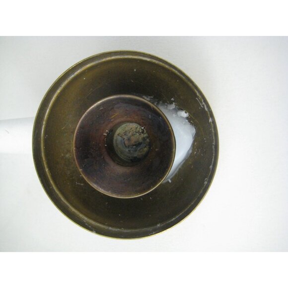 Brass Travel Jewish Candle Holder Star Of David Compact Round Lid Israel - Picture 12 of 13